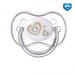 Canpol babies Silikónový cumlík so symetrickou špičkou 6-18m NEWBORN BABY béžový