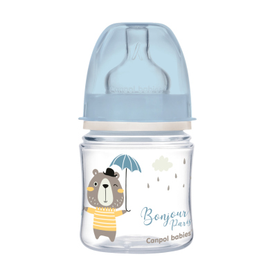Canpol babies Antikoliková fľaša so širokým hrdlom EasyStart 120 ml PP BONJOUR PARIS