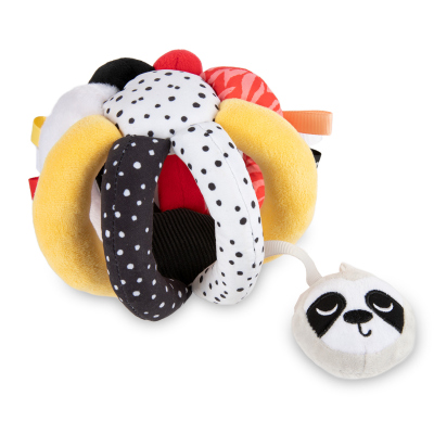 canpol babies Senzorický míček PANDA s chrastítkem a pískátkem BabiesBoo 