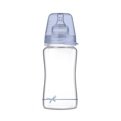 LOVI Diamond Glass fľaša 250 ml Baby Shower modrá