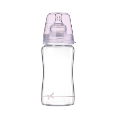 LOVI Diamond Glass fľaša 250 ml Baby Shower ružová