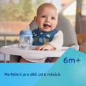 Canpol babies Itatópohár szilikonos ivócsőrrel FirstCup 150ml Bonjour Paris kék