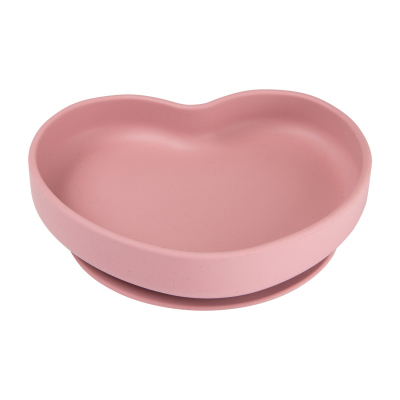 Canpol babies Szilikonos tányér tapadókoronggal HEART pink