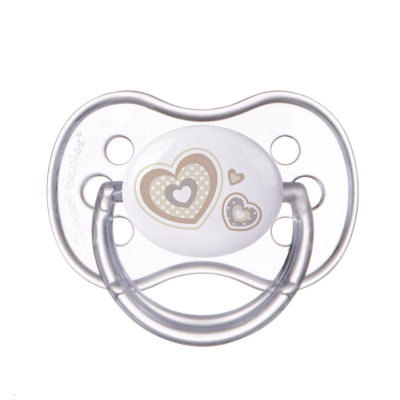 Canpol babies Silikónový cumlík so symetrickou špičkou 18m+ NEWBORN BABY béžový